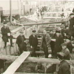 Härjapea jõe kollektori ehitusel 1930-ndate keskel 